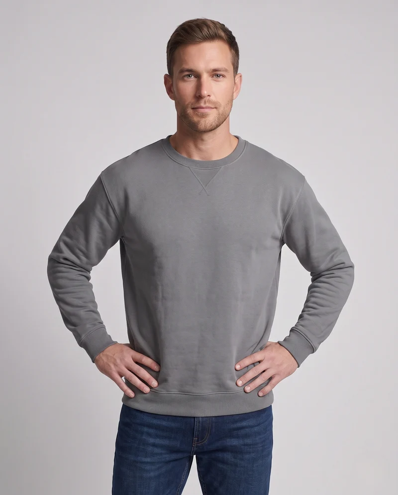 Unisex Oversize-Sweatshirt mit Rundhalsausschnitt, angerauter Innenseite und gerippten Abschlüssen Nord Taschen