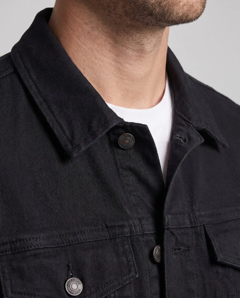Herren Leichte Jeansjacke im Clean-Utility-Stil mit verstellbarem Saum Nord Taschen
