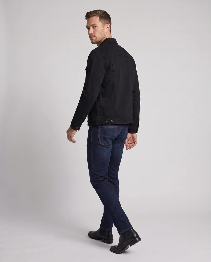 Herren Leichte Jeansjacke im Clean-Utility-Stil mit verstellbarem Saum Nord Taschen
