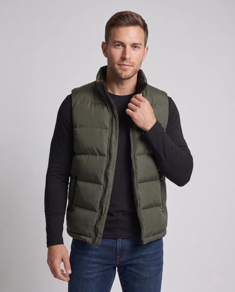Herren Thermo‑Steppweste mit kuscheligem Sherpa‑Futter und wasserabweisender Mikrofaserschale Nord Taschen
