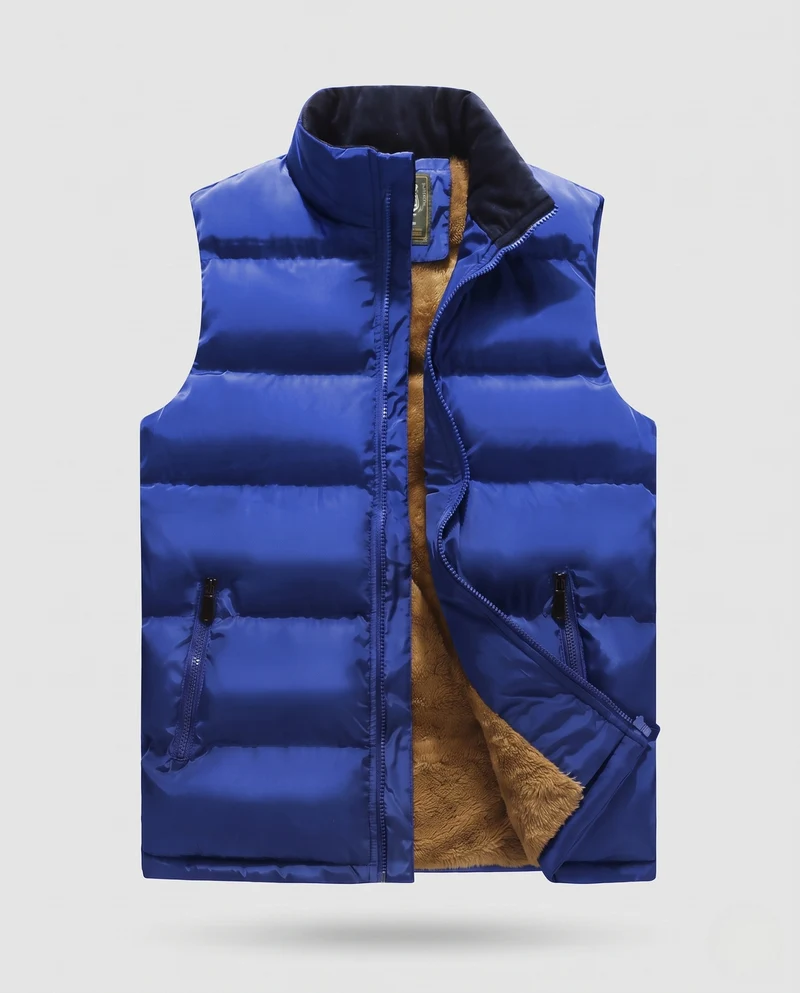 Herren Thermo‑Steppweste mit kuscheligem Sherpa‑Futter und wasserabweisender Mikrofaserschale Nord Taschen