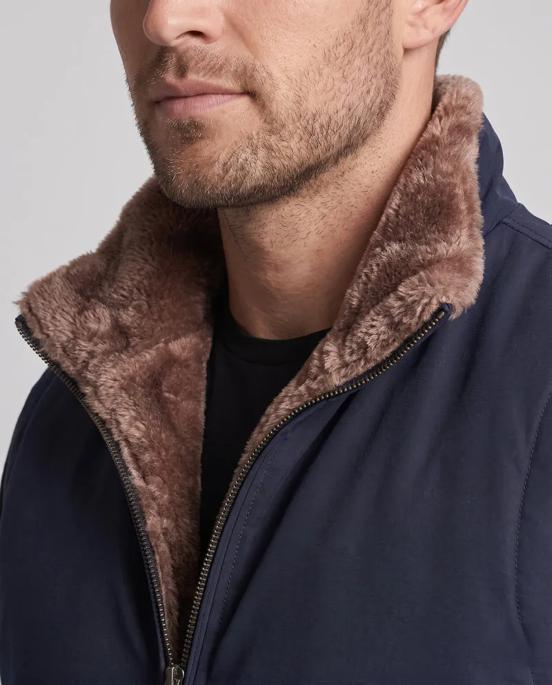 Herren Thermo-Utility-Weste mit Teddyfutter, winddichter Außenlage und Eingrifftaschen Nord Taschen