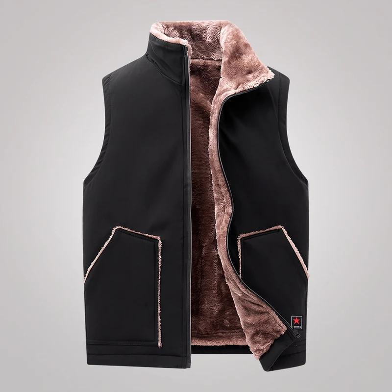 Herren Thermo-Utility-Weste mit Teddyfutter, winddichter Außenlage und Eingrifftaschen Nord Taschen