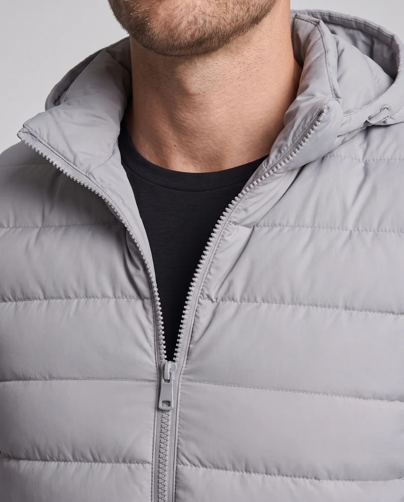 Herren Ultraleichte Kapuzen-Steppweste mit Thermofüllung und Reißverschlusstaschen Nord Taschen