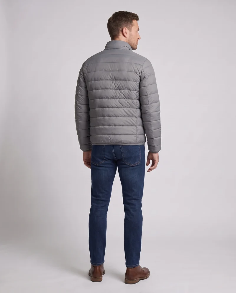 Herren Ultraleichte Kompressions‑Steppjacke mit Stehkragen und Packfunktion Nord Taschen
