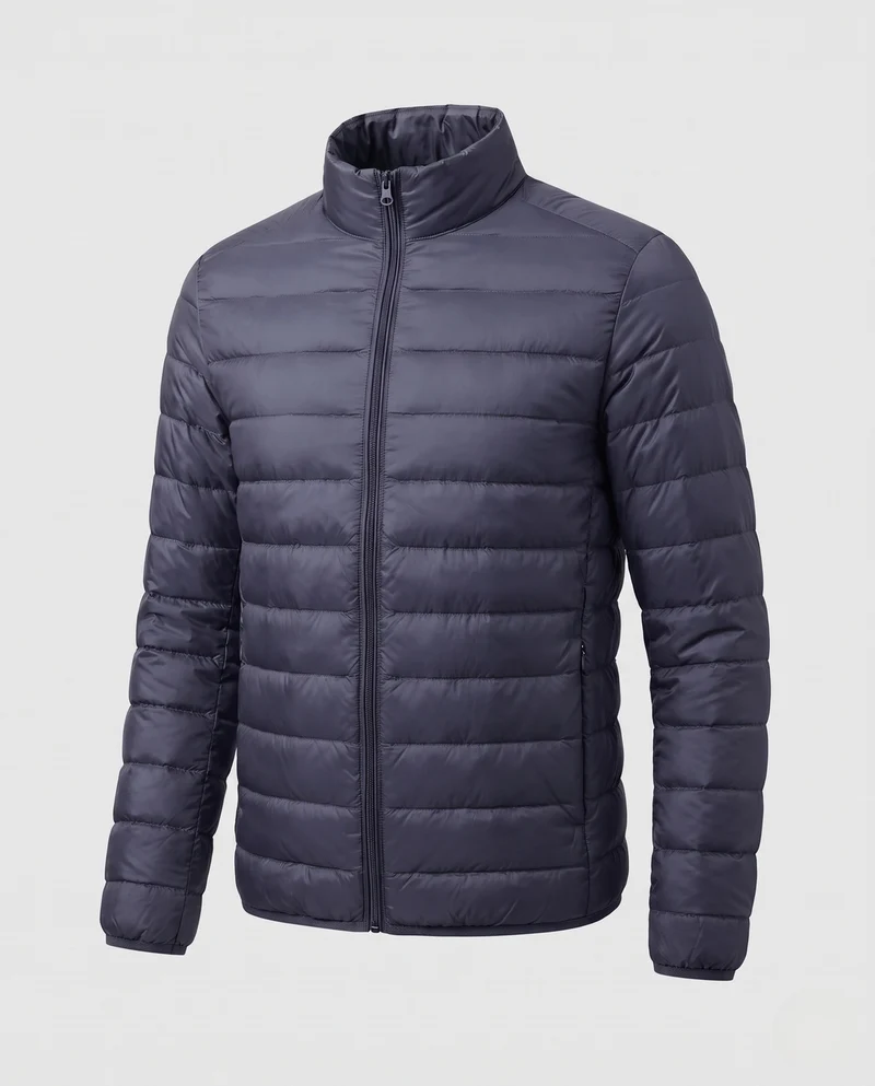 Herren Ultraleichte Kompressions‑Steppjacke mit Stehkragen und Packfunktion Nord Taschen