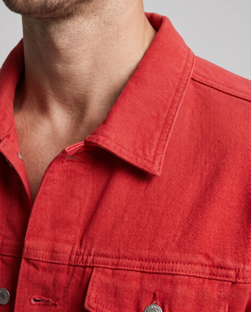 Herren Leichte Baumwoll-Denimjacke im Trucker-Cut mit Oversize-Passform Nord Taschen