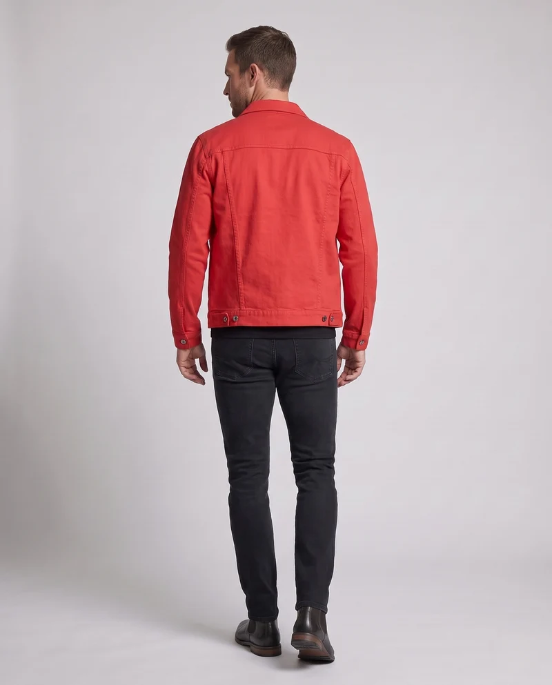 Herren Leichte Baumwoll-Denimjacke im Trucker-Cut mit Oversize-Passform Nord Taschen