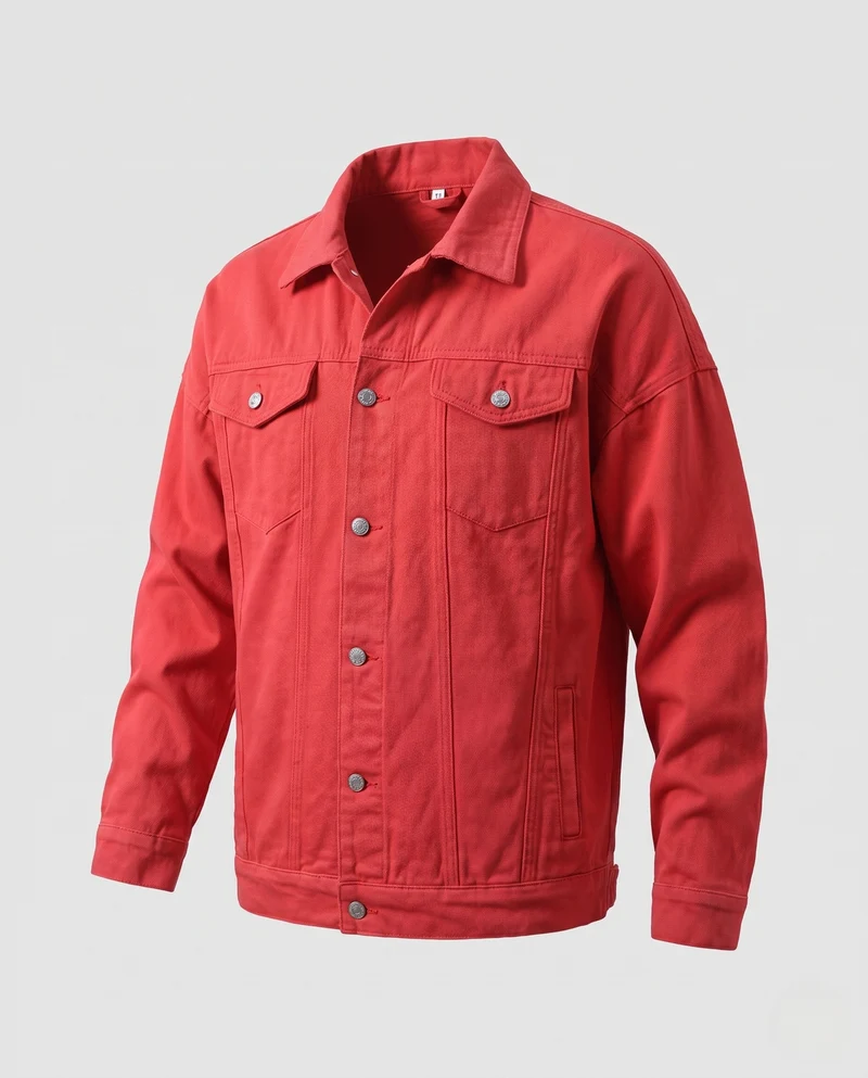 Herren Leichte Baumwoll-Denimjacke im Trucker-Cut mit Oversize-Passform Nord Taschen