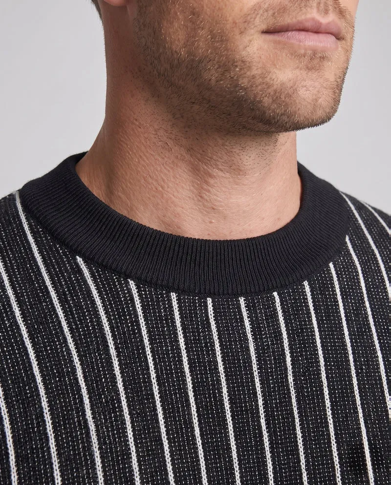 Herren Feinstrick-Pullover mit vertikalen Kontraststreifen und Oversize-Silhouette Nord Taschen