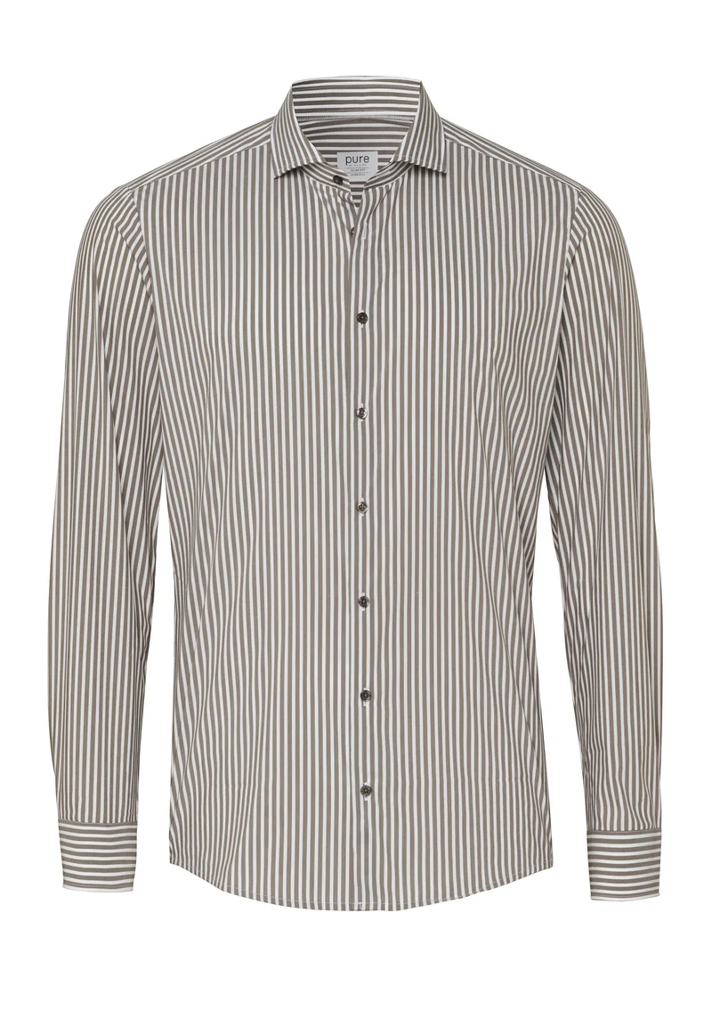 E41007-21703 - Business Stretch Hemd slim fit - braun