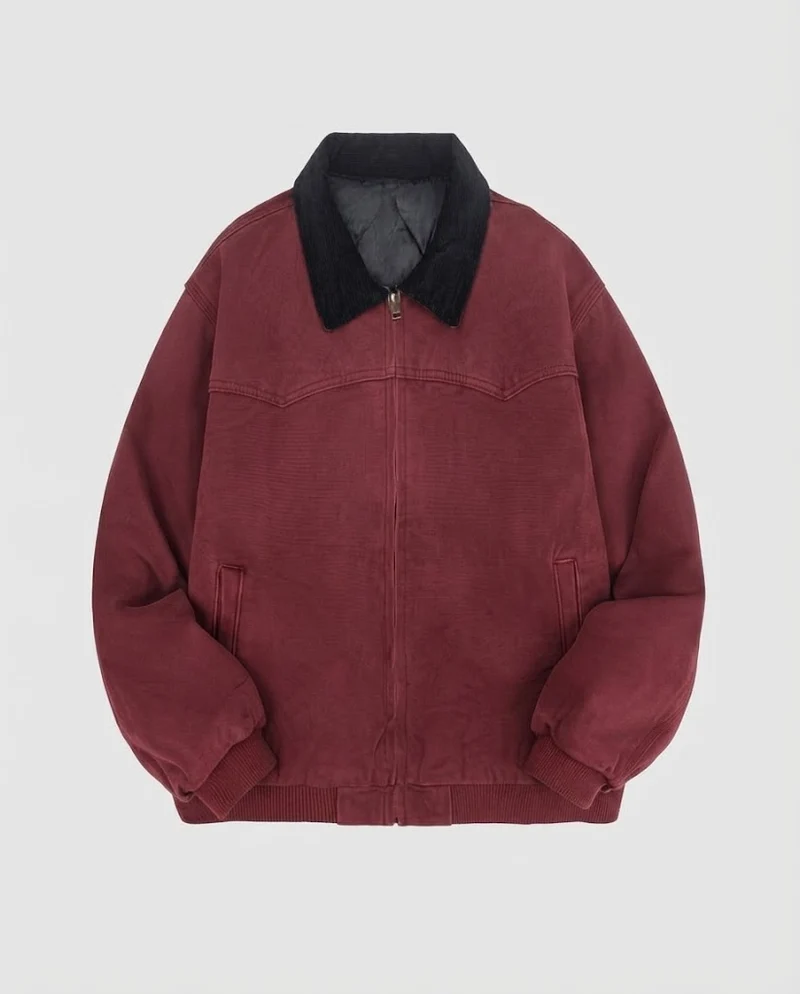 Herren gepolsterte Canvas‑Bomberjacke mit Teddykragen und Thermofutter Nord Taschen