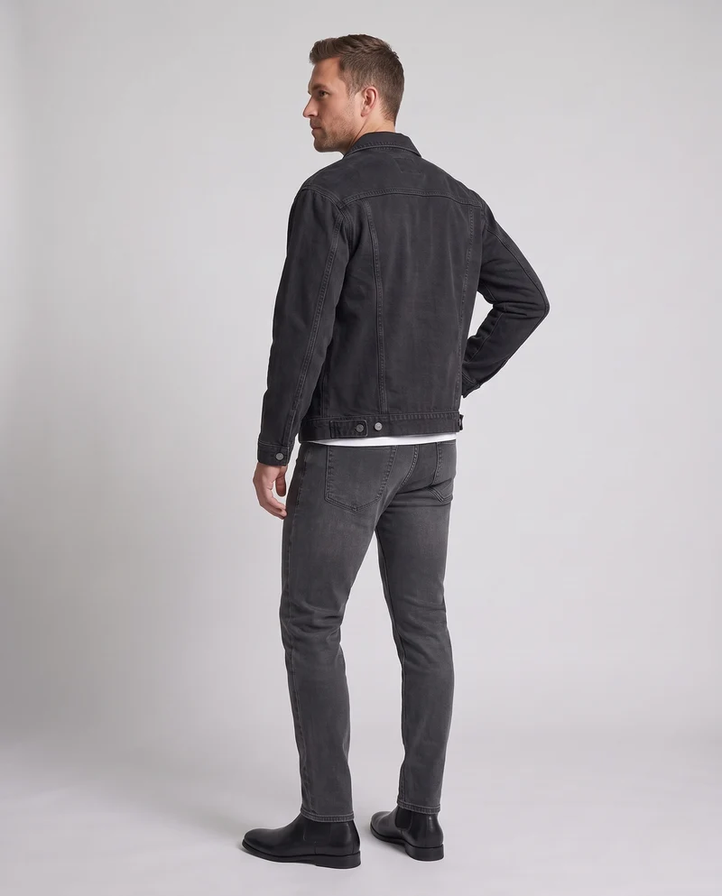 Herren Denimjacke mit Reißverschluss-Brusttaschen, Zipper-Ärmeln und legerer Passform Nord Taschen
