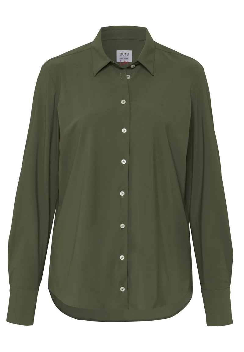 E41350-91911 - Functional Bluse modern fit - grün