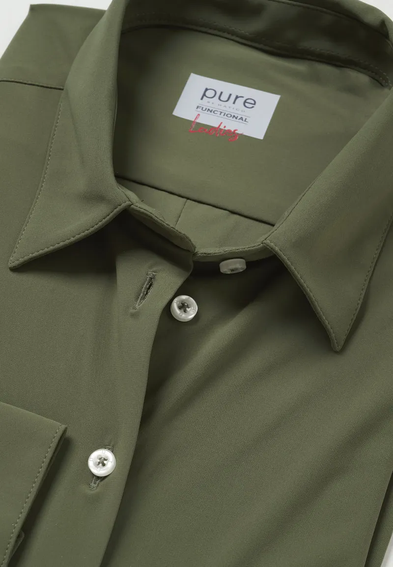E41350-91911 - Functional Bluse modern fit - grün