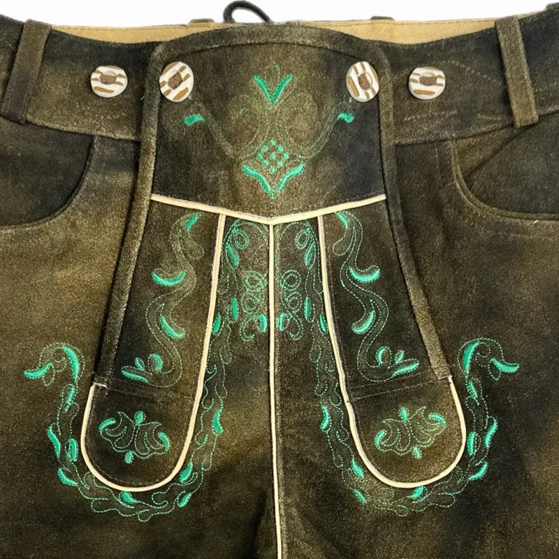 Lederhose Ornament Grün