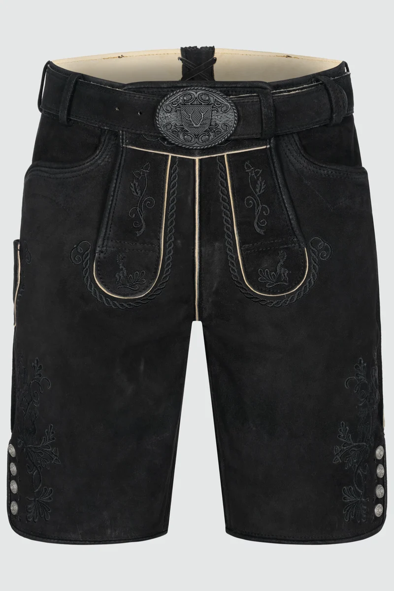 Herren Lederhose SYLVAR mit Gürtel - Krüger Buam - 968770-000-0004