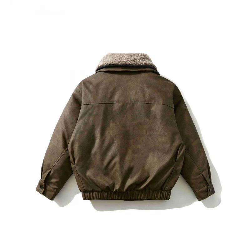 Herren Kurz geschnittene Pilotjacke mit Teddykragen, wattierter Innenlage und elastischem Saum Nord Taschen