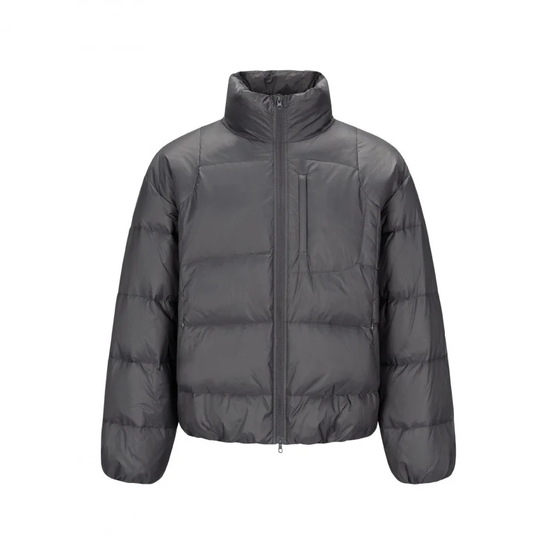 Herren Kurz geschnittene kompakt verstaubare Pufferjacke mit Stehkragen und verdeckter Brusttasche Nord Taschen