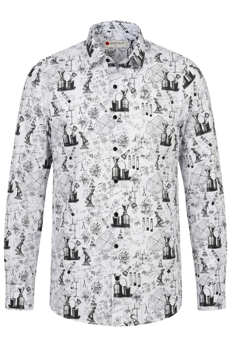 Chemistry Experiments inspired Long Sleeve Men's Shirt