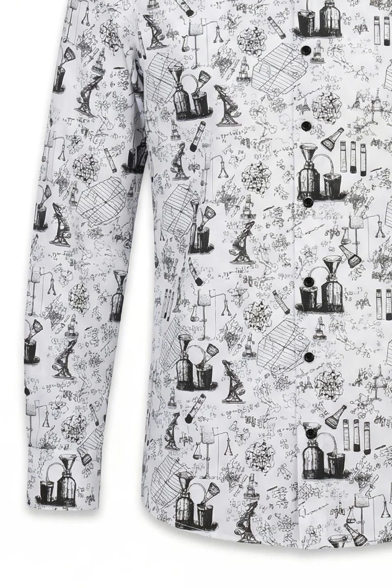 Chemistry Experiments inspired Long Sleeve Men's Shirt