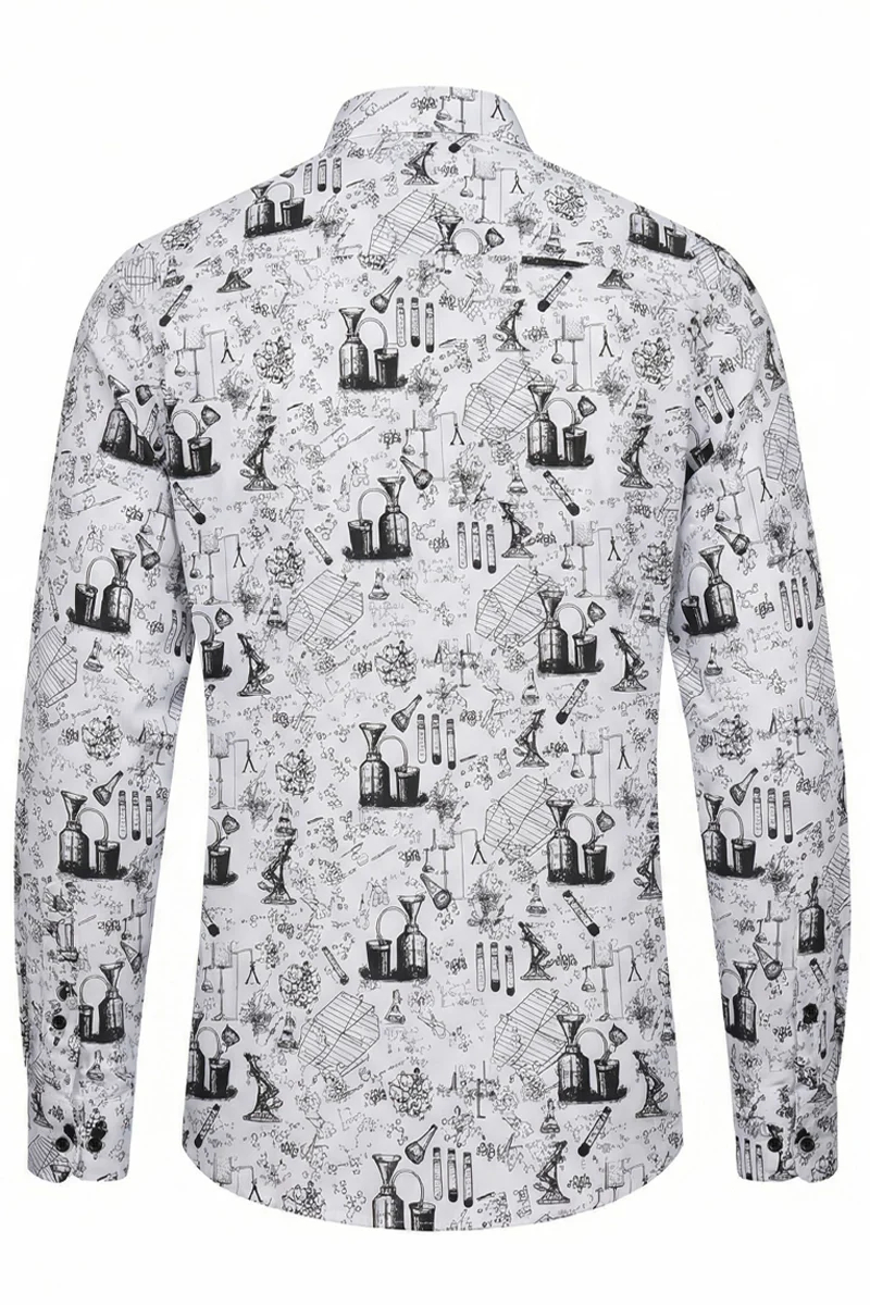 Chemistry Experiments inspired Long Sleeve Men's Shirt