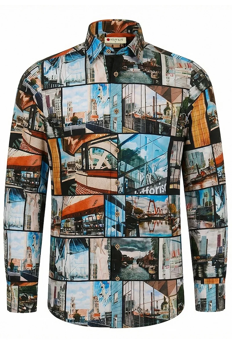 Rotterdam By M. Bechtold inspired Long Sleeve Men's Shirt