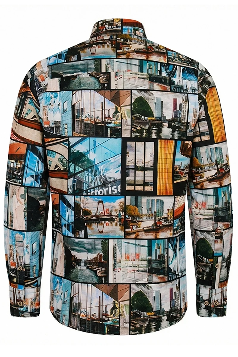 Rotterdam By M. Bechtold inspired Long Sleeve Men's Shirt