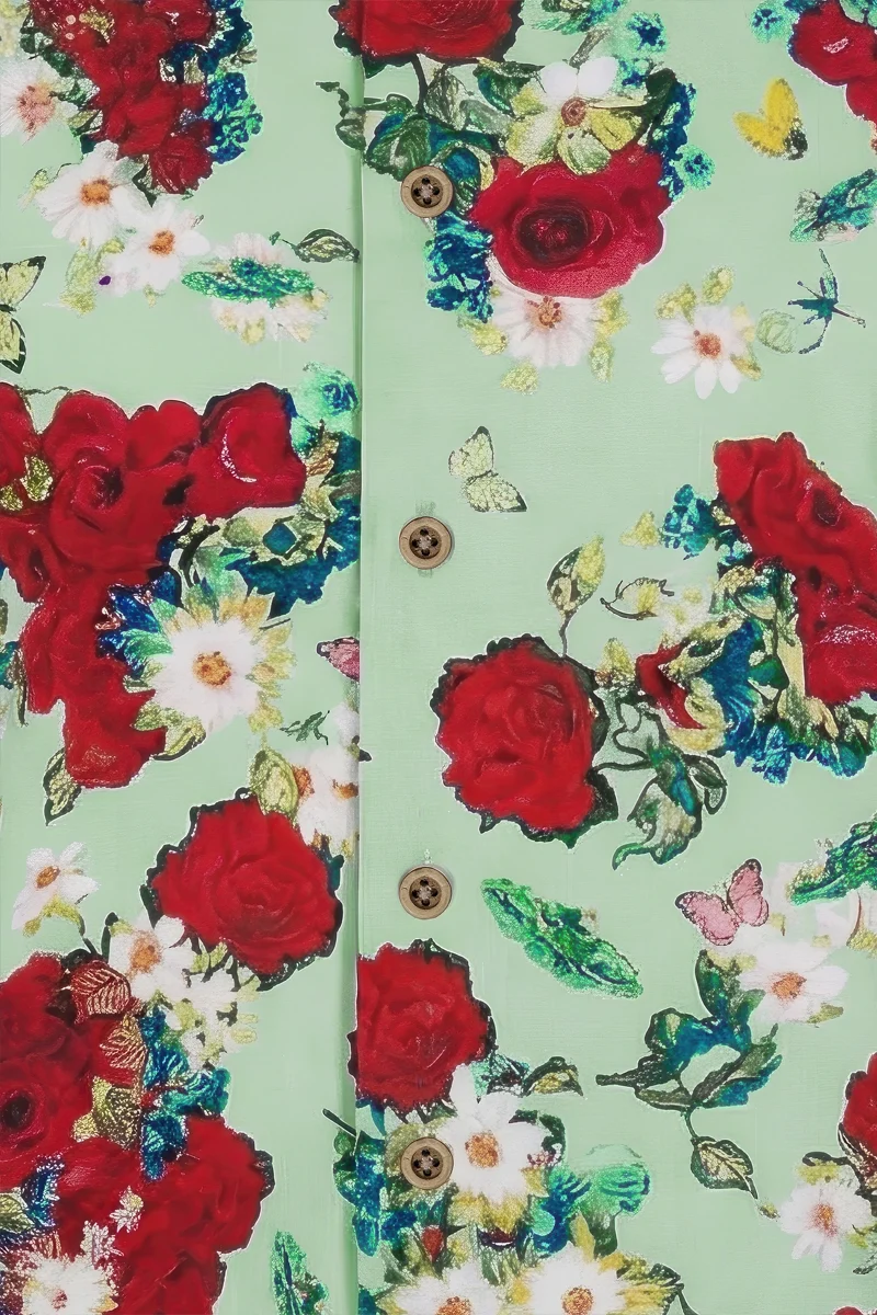Vincent van Gogh Vase with Daisies and Poppies inspired Long Sleeve Men's Shirt