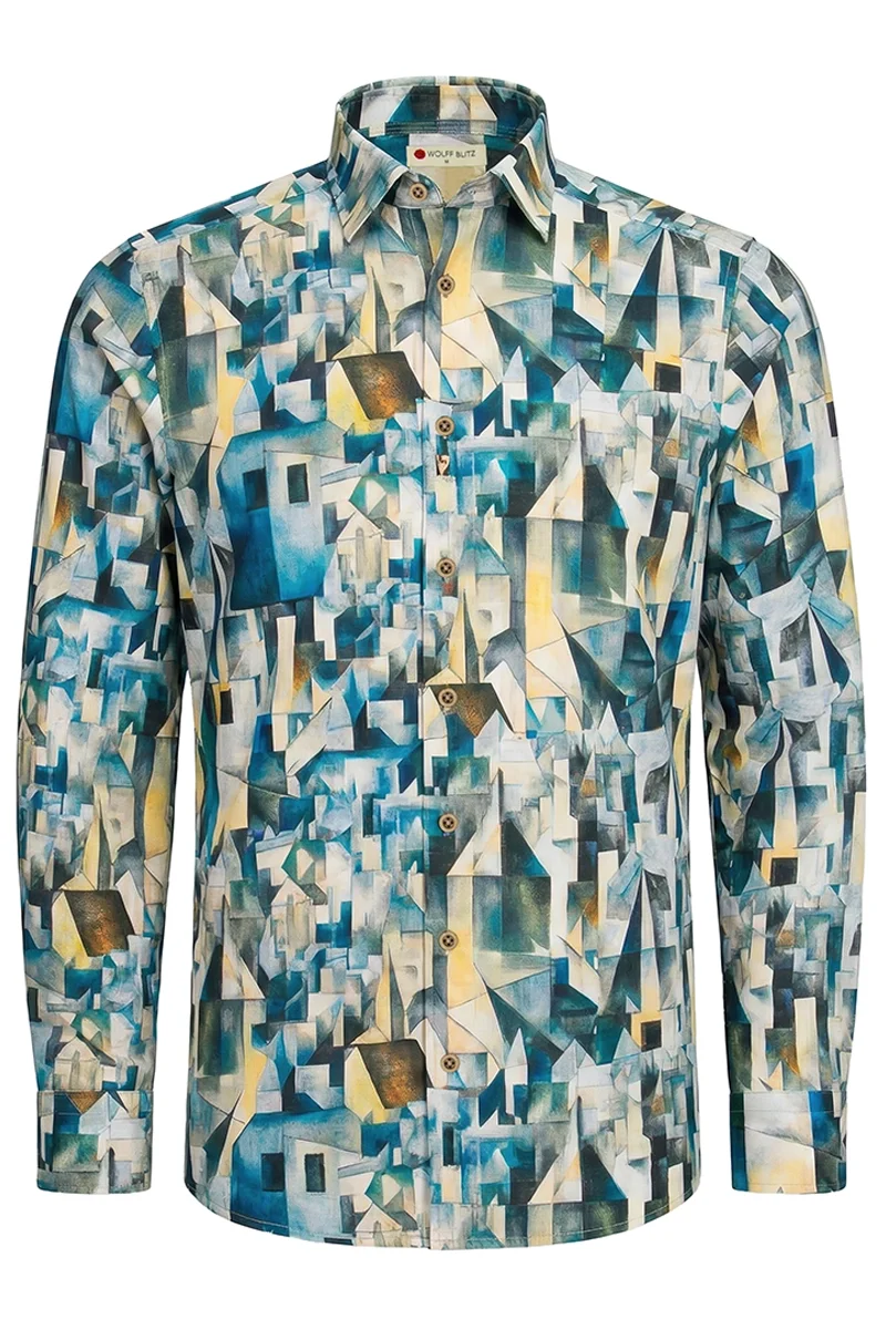 Georges Braque Pere du Cubisme inspired Long Sleeve Men's Shirt