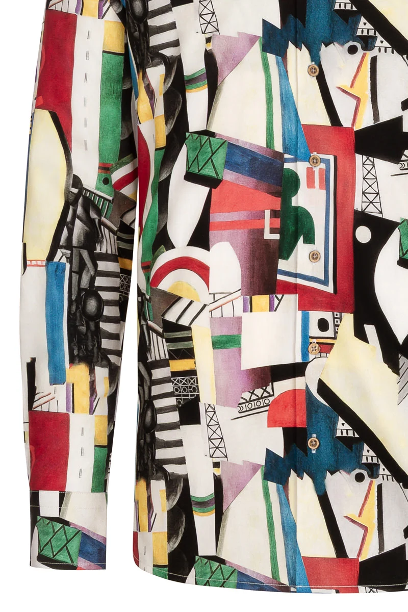La Ville The City Fernand Léger inspired Long Sleeve Men's Shirt