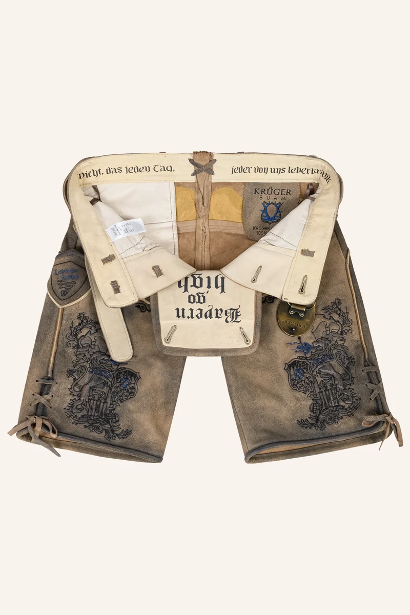 Lederhose LEBENSLANG % mit Gürtel - 666170-000-0007 - Krüger Tream - Herren Lederhose