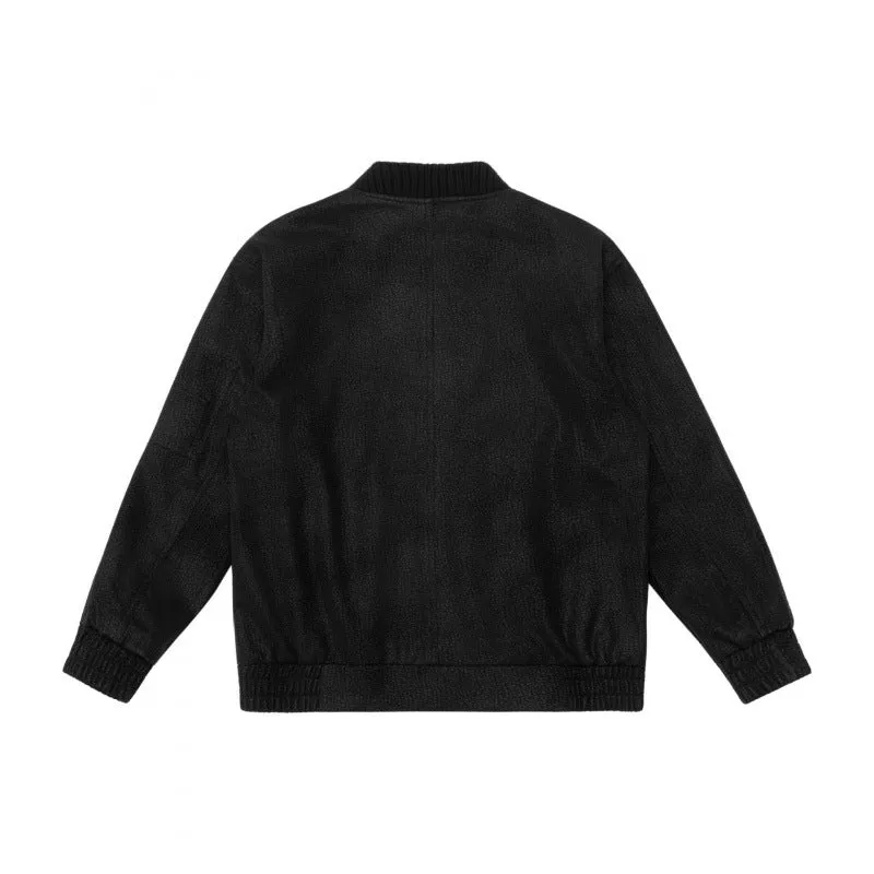 Herren Boxy-Bomberjacke mit strukturiertem Canvas‑Look, geripptem Saum und Ärmeltasche Nord Taschen