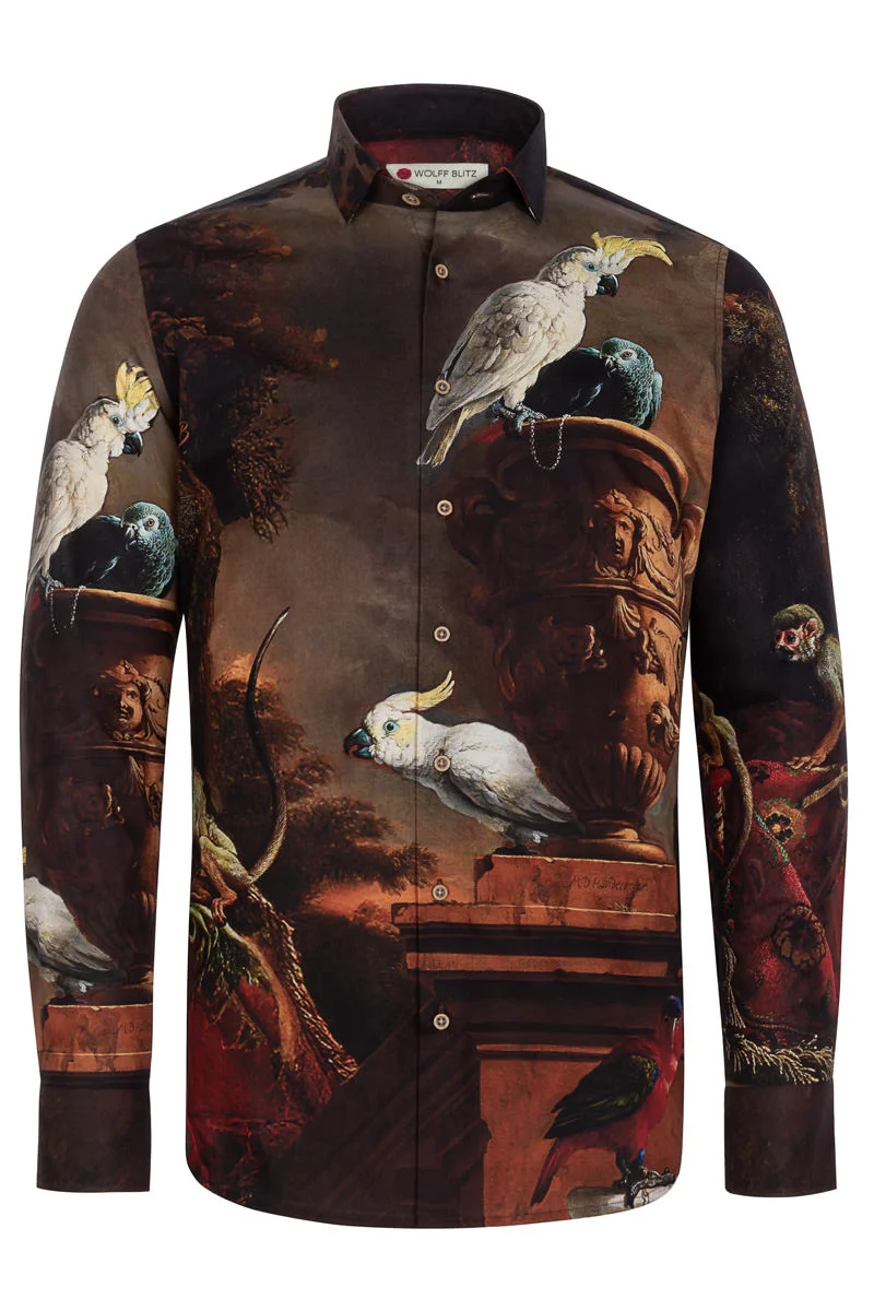 De Menagerie Print Long Sleeve Shirt for Men