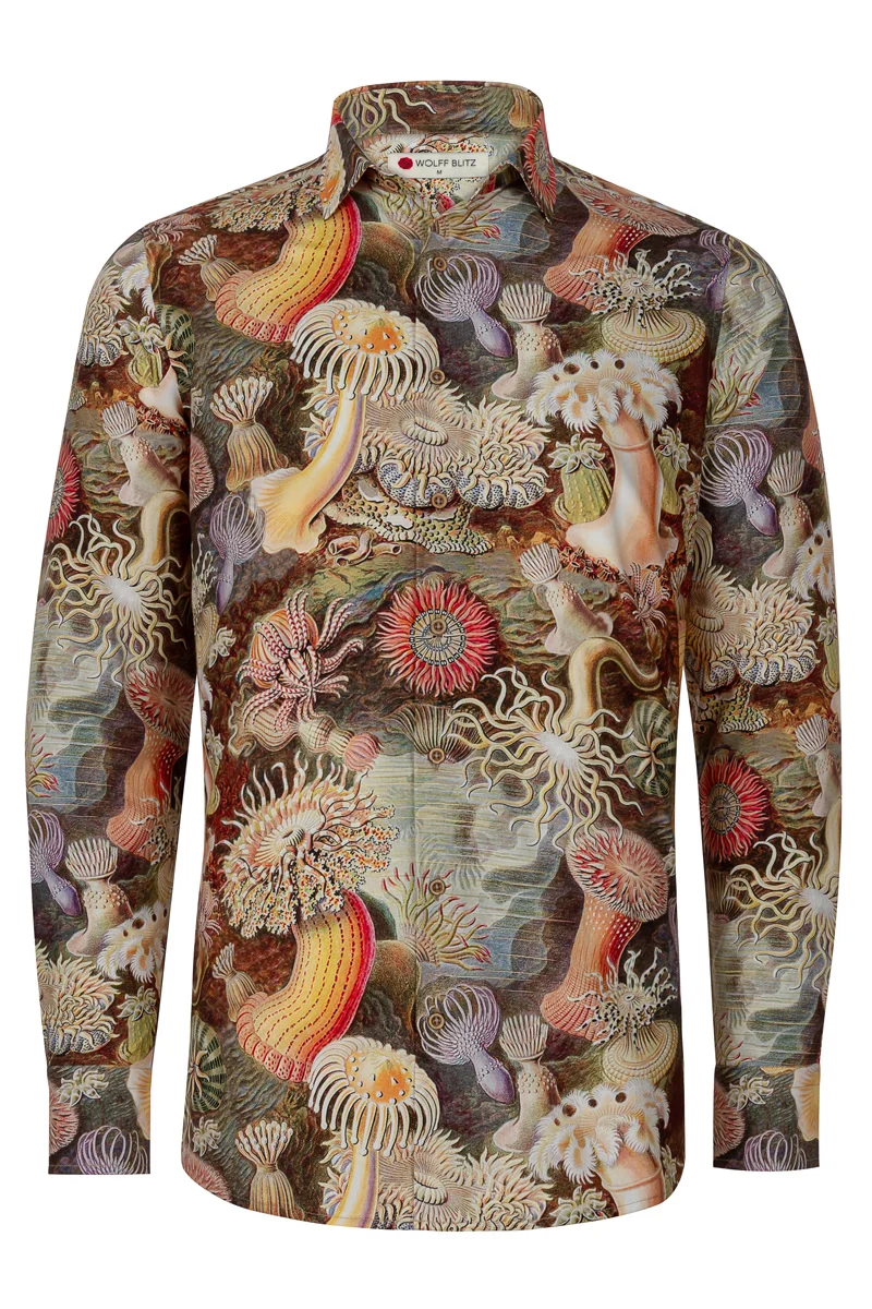 Actiniae by Ernst Haeckel Print Long Sleeve Shirt for Men