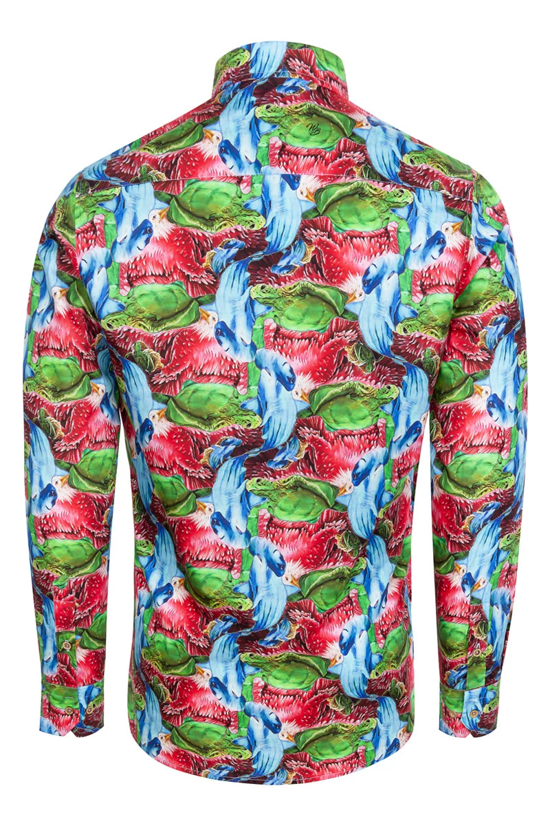 RickMix Print Long Sleeve Shirt for Men
