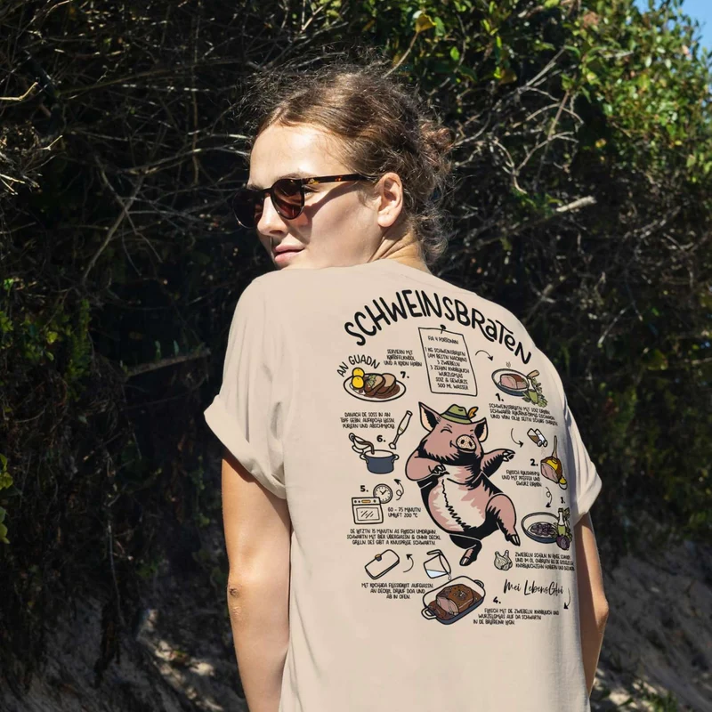Damen Rezept T-Shirt "Schweinsbraten"