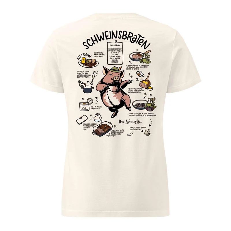Damen Rezept T-Shirt "Schweinsbraten"