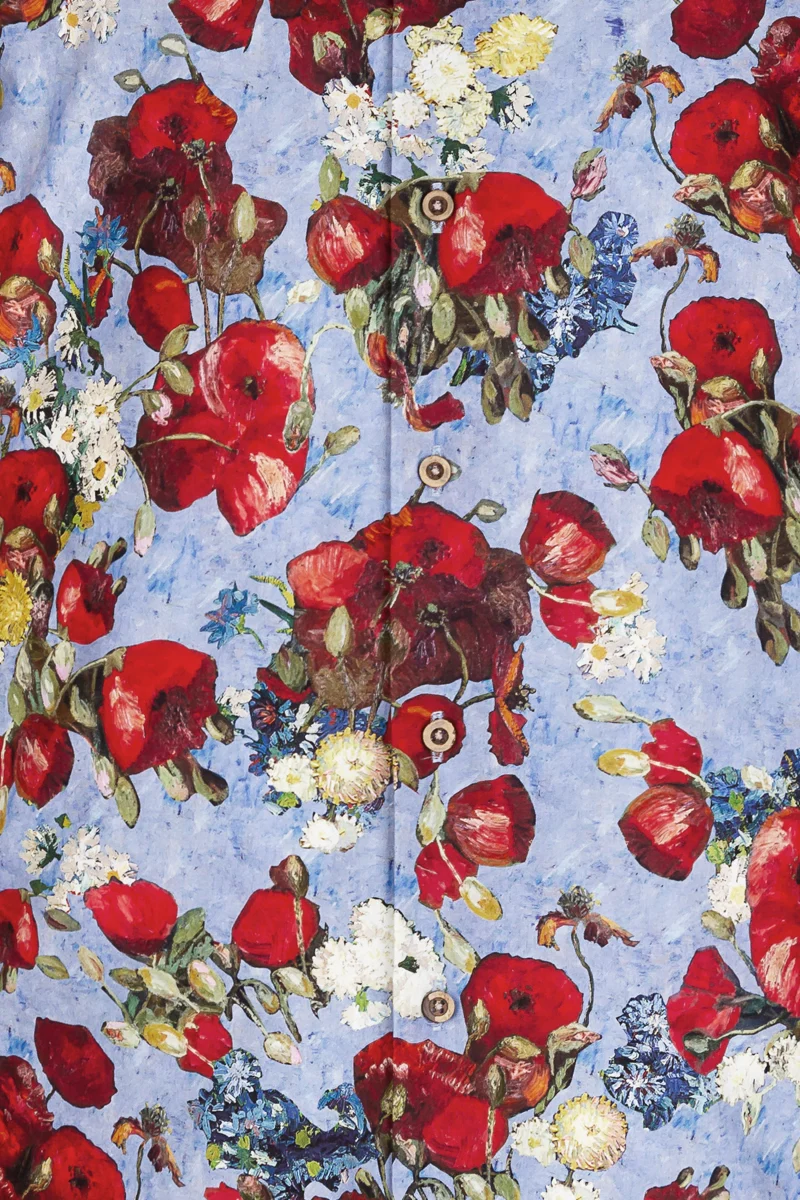 Poppies Van Gogh Short Sleeve Men's Shirt