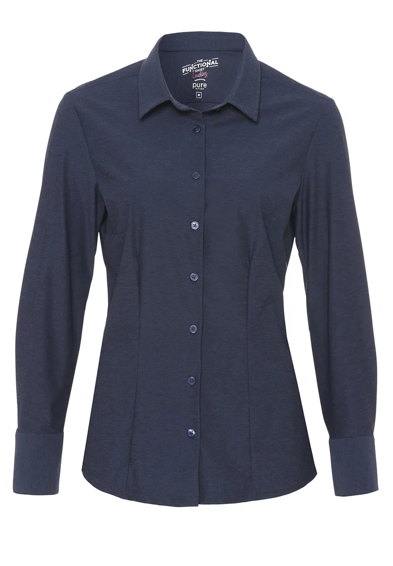 3386-91900 - Functional Bluse Slim Fit - blau
