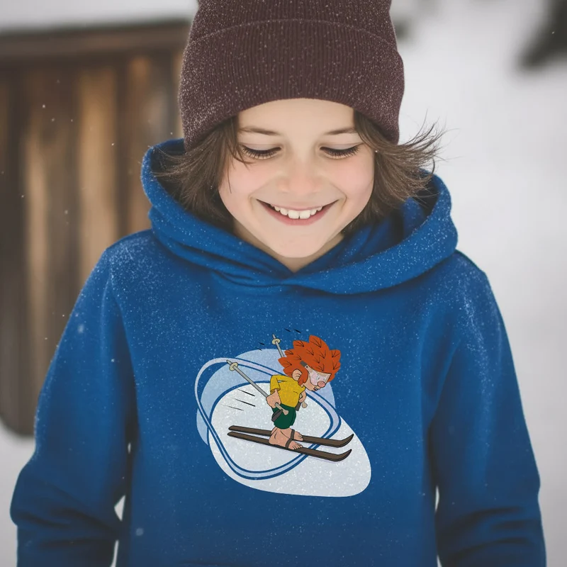 ®Pumuckl Hoodie Kinder "Skifahren"
