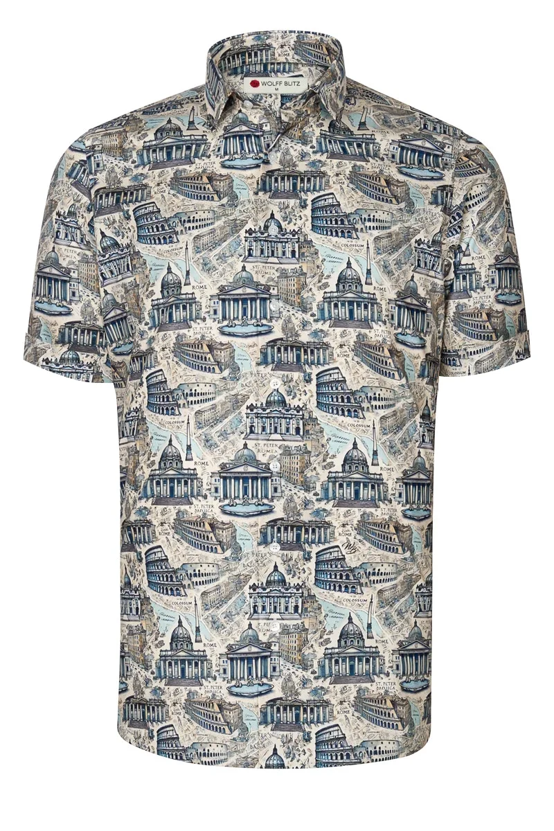 Rome Short Sleeve Print Shirt for Men