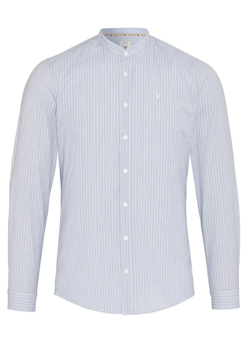 5019-21682 - Tracht Hemd Slim Fit - Streifen blau