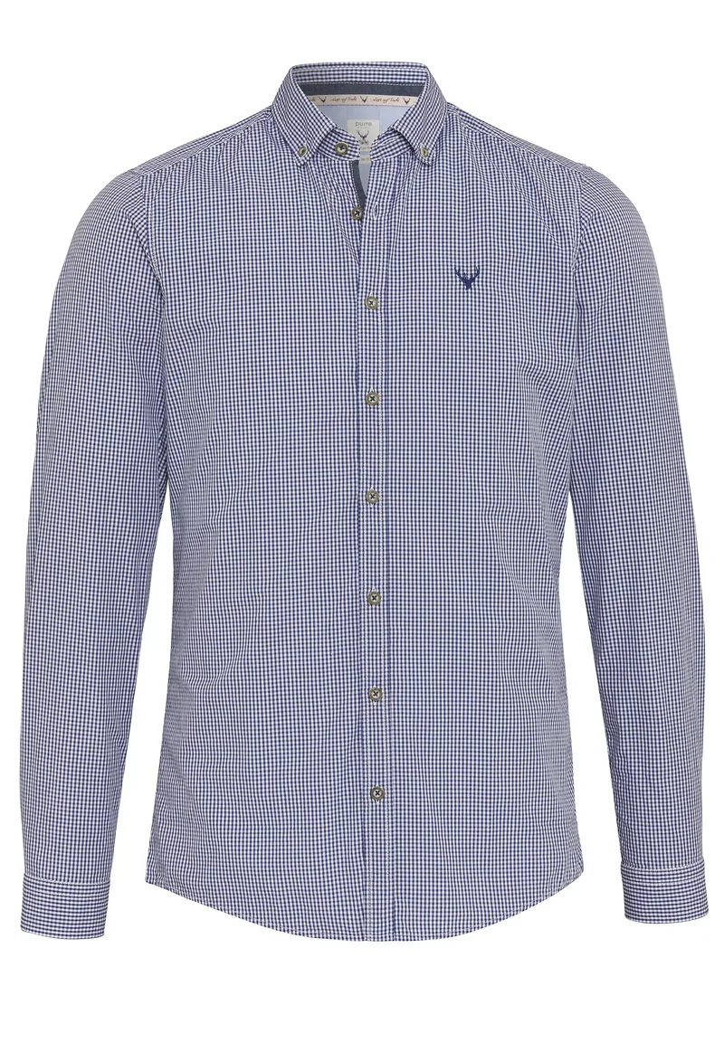5017-21294 - Tracht Hemd Slim Fit - blau