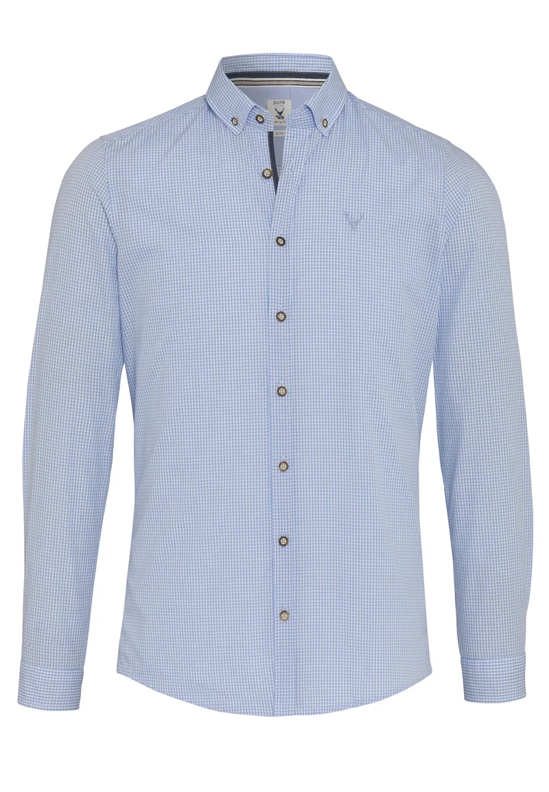 5017-21294 - Tracht Hemd Slim Fit - blau