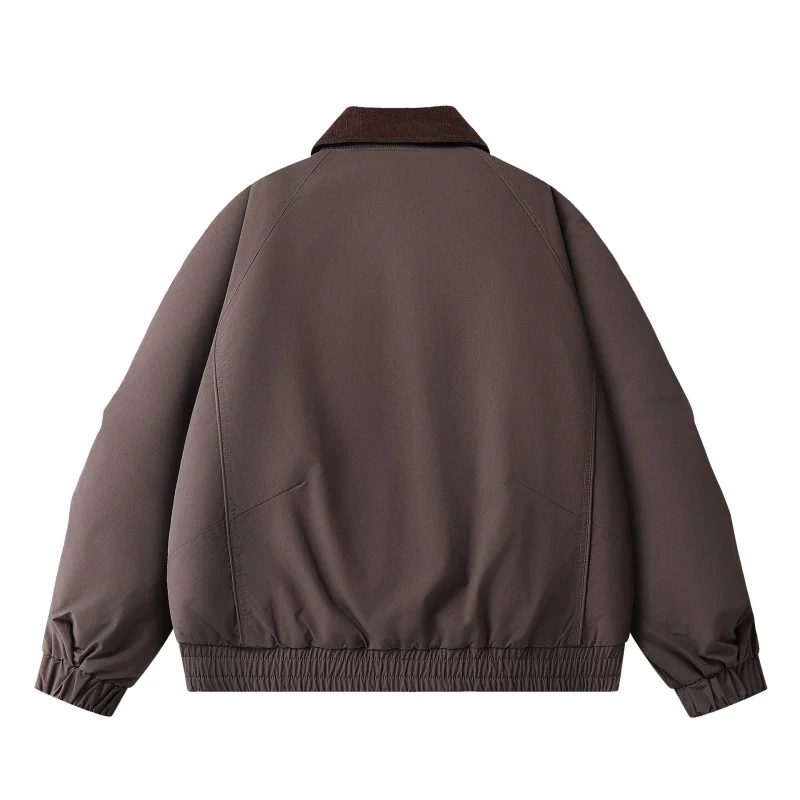 Herren Boxige Kurzjacke mit Cordkragen, doppelter Front und Kordelzugsaum Nord Taschen