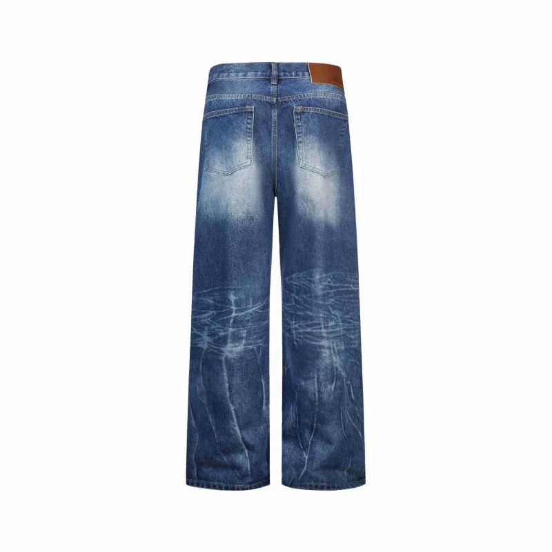 Damen Weitgeschnittene Highwaist-Jeans mit Used-Effekt, Distressed-Details und Fünf-Taschen-Schnitt Nord Taschen