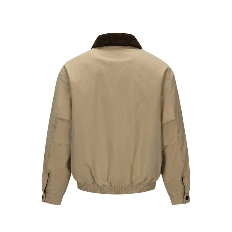 Herren Kurz geschnittene Blouson-Jacke im Field-Stil mit Teddykragen und Pattentaschen Nord Taschen
