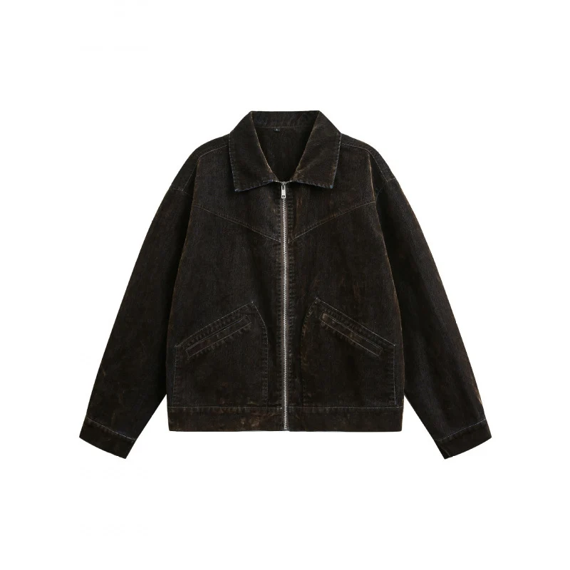 Herren Kastige Cord-Blousonjacke mit Metallreißverschluss, Hemdkragen und schrägen Eingrifftaschen Nord Taschen
