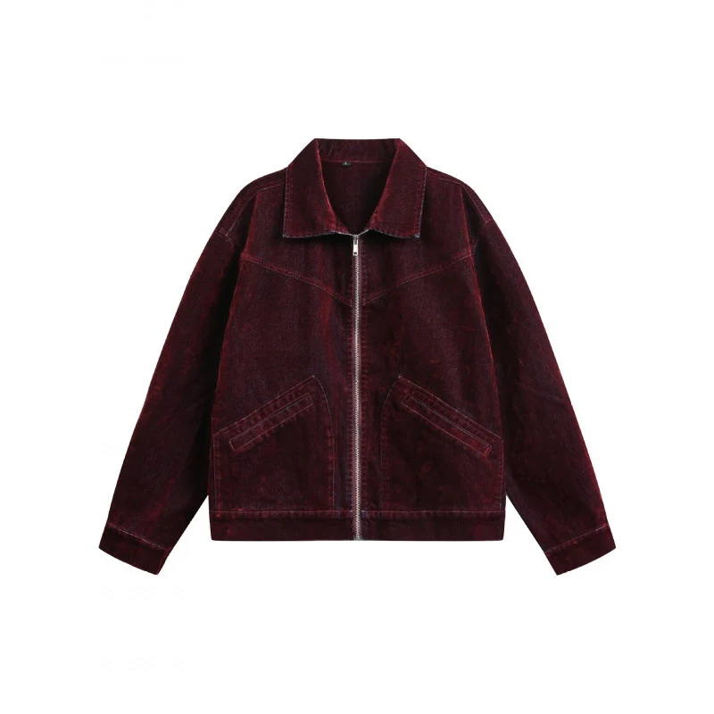 Herren Kastige Cord-Blousonjacke mit Metallreißverschluss, Hemdkragen und schrägen Eingrifftaschen Nord Taschen
